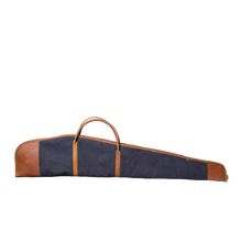 Load image into Gallery viewer, Cotton Canvas Rifle Cover - Midnite Blue Canvas Front Angle in Color 'Midnite Blue Canvas'
