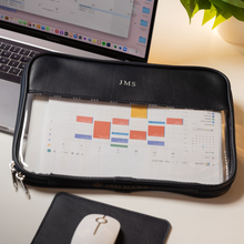 Load image into Gallery viewer, Leather Clear Folio