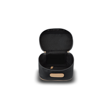Load image into Gallery viewer, Makeup Case - Charcoal Coated Canvas Front Angle in Color 'Charcoal Coated Canvas'