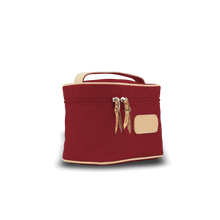 Load image into Gallery viewer, Makeup Case - Red Coated Canvas Front Angle in Color 'Red Coated Canvas'
