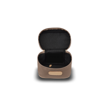Load image into Gallery viewer, Makeup Case - Saddle Coated Canvas Front Angle in Color 'Saddle Coated Canvas'
