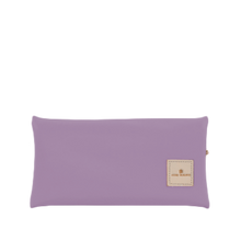 Load image into Gallery viewer, Large Pouch - Lilac Coated Canvas Front Angle in Color 'Lilac Coated Canvas'
