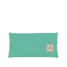 Load image into Gallery viewer, Large Pouch - Mint Coated Canvas Front Angle in Color 'Mint Coated Canvas'