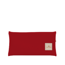 Load image into Gallery viewer, Large Pouch - Red Coated Canvas Front Angle in Color 'Red Coated Canvas'