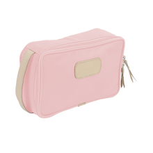 Load image into Gallery viewer, Small Travel Kit Side Angle in Color 'Rose Coated Canvas'