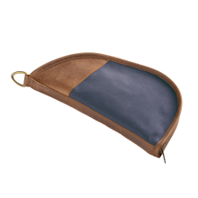 Load image into Gallery viewer, Cotton Canvas Large Revolver Case - Midnite Blue Canvas Front Angle in Color 'Midnite Blue Canvas'