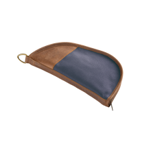 Load image into Gallery viewer, Cotton Canvas Small Revolver Case - Midnite  Blue Canvas Front Angle in Color 'Midnite Blue Canvas'