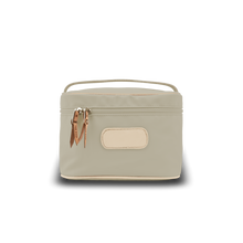 Load image into Gallery viewer, Makeup Case - Tan Coated Canvas Front Angle in Color 'Tan Coated Canvas'