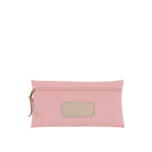 Load image into Gallery viewer, Large Pouch Front Angle in Color 'Rose Coated Canvas'