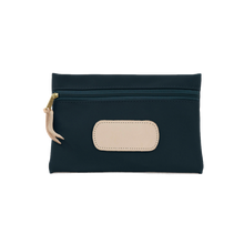 Load image into Gallery viewer, Pouch - Navy Coated Canvas Front Angle in Color 'Navy Coated Canvas'