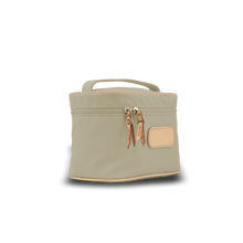 Load image into Gallery viewer, Makeup Case - Tan Coated Canvas Front Angle in Color &#39;Tan Coated Canvas&#39;
