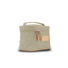 Load image into Gallery viewer, Makeup Case - Tan Coated Canvas Front Angle in Color 'Tan Coated Canvas'