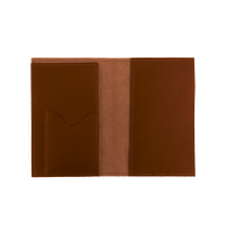 Load image into Gallery viewer, Passport Cover - Bridle Leather Front Angle in Color 'Bridle Leather'