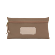 Load image into Gallery viewer, Large Pouch - Saddle Coated Canvas Front Angle in Color 'Saddle Coated Canvas'