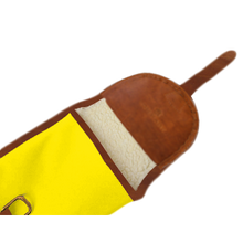 Load image into Gallery viewer, Large Travel Kit - Lemon Coated Canvas Front Angle in Color 'Lemon Coated Canvas'