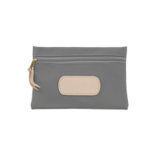 Load image into Gallery viewer, Pouch - Slate Coated Canvas Front Angle in Color 'Slate Coated Canvas'