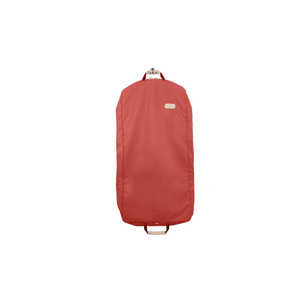 50" Garment Bag - Coral Coated Canvas Front Angle in Color 'Coral Coated Canvas'