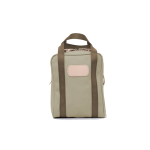 Shag Bag - Tan Coated Canvas Front Angle in Color 'Tan Coated Canvas'