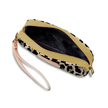 Load image into Gallery viewer, Wristlet - Leopard Coated Canvas Front Angle in Color 'Leopard Coated Canvas'