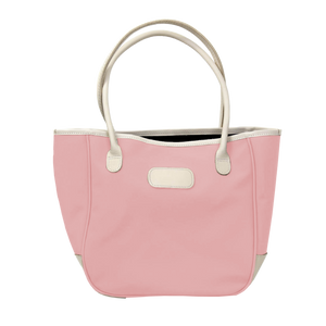 Medium Holiday Tote Front Angle in Color 'Rose Coated Canvas'