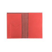 Load image into Gallery viewer, Passport Cover - Salmon Leather Front Angle in Color 'Salmon Leather'