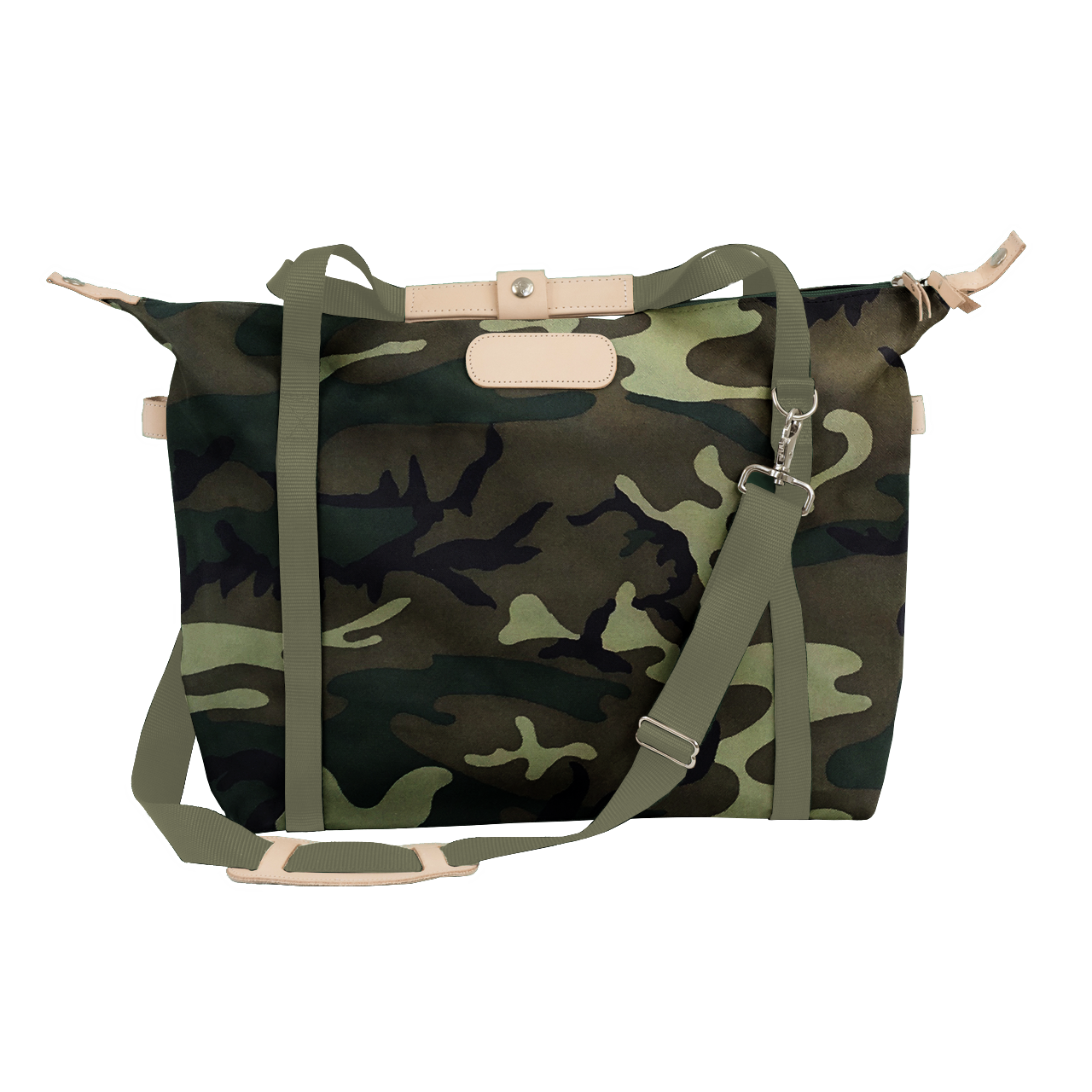 Daytripper - Classic Camo Coated Canvas Front Angle in Color 'Classic Camo Coated Canvas'