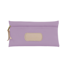 Load image into Gallery viewer, Large Pouch - Lilac Coated Canvas Front Angle in Color 'Lilac Coated Canvas'