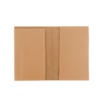 Load image into Gallery viewer, Passport Cover - Natural Leather Front Angle in Color 'Natural Leather'