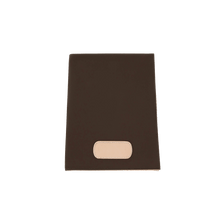 Load image into Gallery viewer, Executive Folder - Espresso Coated Canvas Front Angle in Color 'Espresso Coated Canvas'
