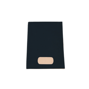 Executive Folder - Navy Coated Canvas Front Angle in Color 'Navy Coated Canvas'