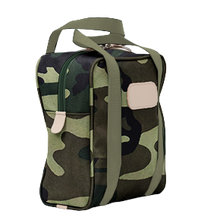 Load image into Gallery viewer, Shag Bag - Classic Camo Coated Canvas Front Angle in Color 'Classic Camo Coated Canvas'