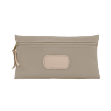 Load image into Gallery viewer, Large Pouch - Tan Coated Canvas Front Angle in Color &#39;Tan Coated Canvas&#39;
