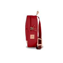 Load image into Gallery viewer, Backpack - Red Coated Canvas Front Angle in Color &#39;Red Coated Canvas&#39;
