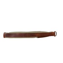 Load image into Gallery viewer, Large Revolver Case - Saddle Coated Canvas Front Angle in Color 'Saddle Coated Canvas'