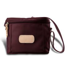 Load image into Gallery viewer, Frio front angle in Color 'Burgundy Coated Canvas'