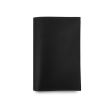 Load image into Gallery viewer, Passport Cover - Black Leather Front Angle in Color 'Black Leather'