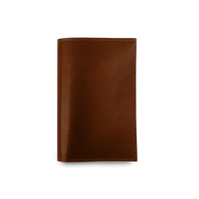 Load image into Gallery viewer, Passport Cover - Bridle Leather Front Angle in Color 'Bridle Leather'