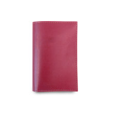 Load image into Gallery viewer, Passport Cover - Hot Pink Leather Front Angle in Color 'Hot Pink Leather'