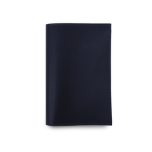 Load image into Gallery viewer, Passport Cover - Navy Leather Front Angle in Color 'Navy Leather'