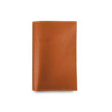 Load image into Gallery viewer, Passport Cover - Orange Leather Front Angle in Color 'Orange Leather'