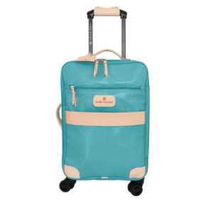 360 Carryon Wheels front view in Color 'Ocean Blue Coated Canvas'