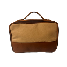 Load image into Gallery viewer, JH Dopp Kit - Khaki Canvas Front Angle in Color 'Khaki Canvas'