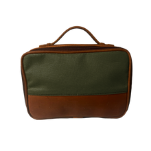 Load image into Gallery viewer, JH Dopp Kit - Olive Canvas Front Angle in Color &#39;Olive Canvas&#39;
