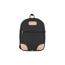 Load image into Gallery viewer, Backpack - Charcoal Coated Canvas Front Angle in Color 'Charcoal Coated Canvas'