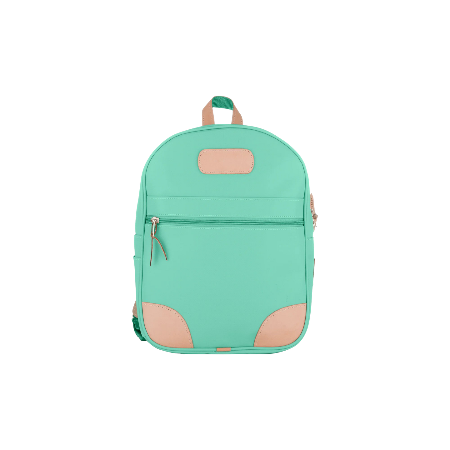 Backpack - Mint Coated Canvas Front Angle in Color 'Mint Coated Canvas'