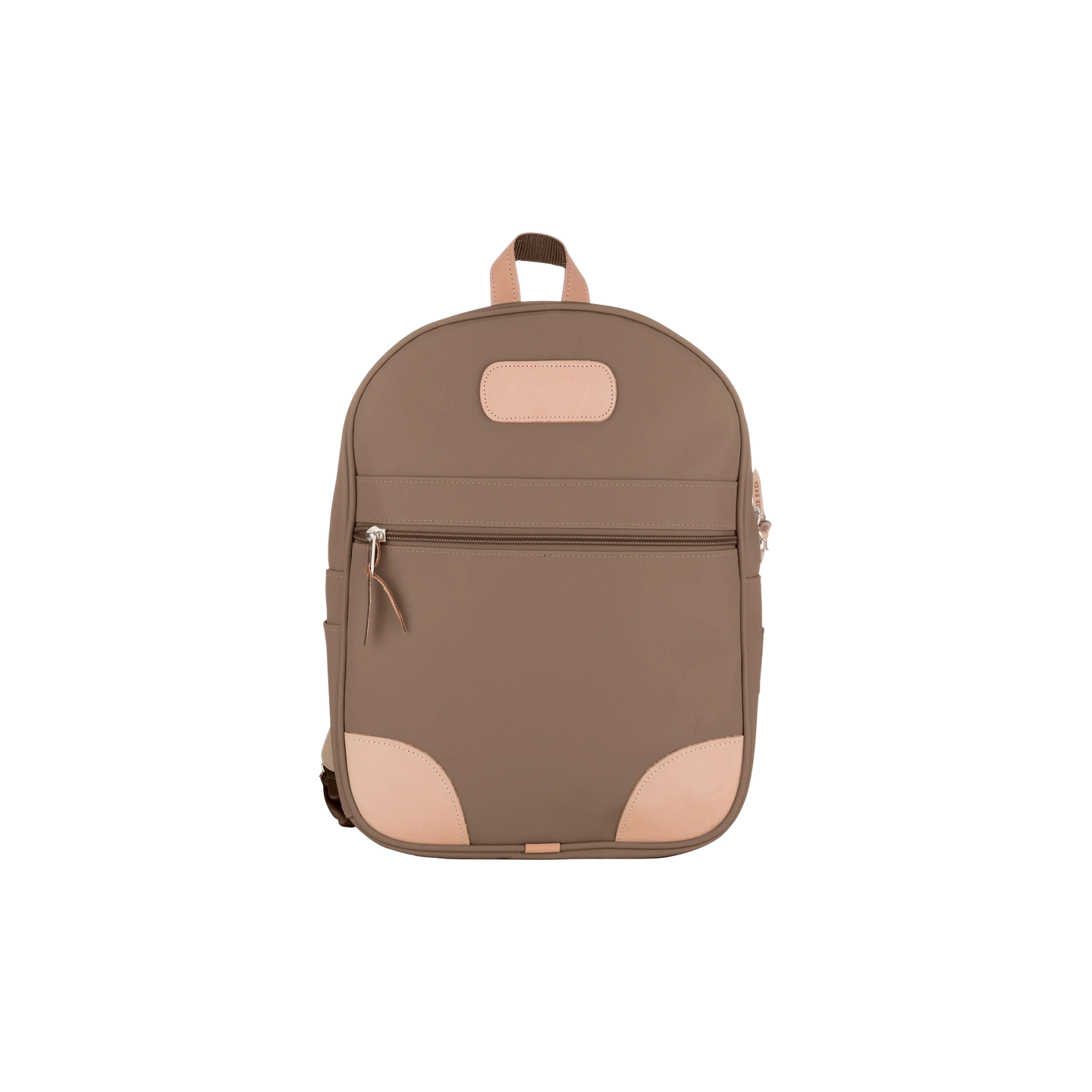 Backpack - Saddle Coated Canvas Front Angle in Color 'Saddle Coated Canvas'