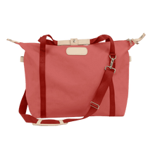 Load image into Gallery viewer, Daytripper - Coral Coated Canvas Front Angle in Color 'Coral Coated Canvas'