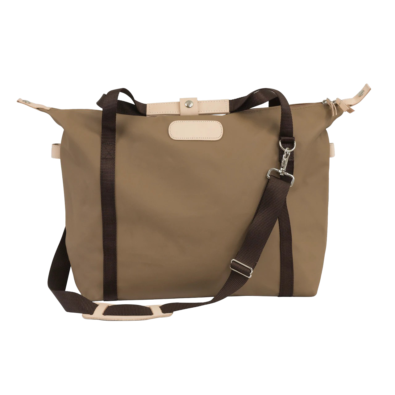 Daytripper - Saddle Coated Canvas Front Angle in Color 'Saddle Coated Canvas'