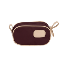 Load image into Gallery viewer, Junior Shave Kit - Burgundy Coated Canvas Front Angle in Color 'Burgundy Coated Canvas'