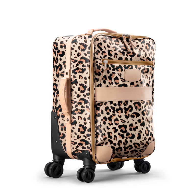 360 Carry on Wheels front view in Color 'Leopard Coated Canvas'